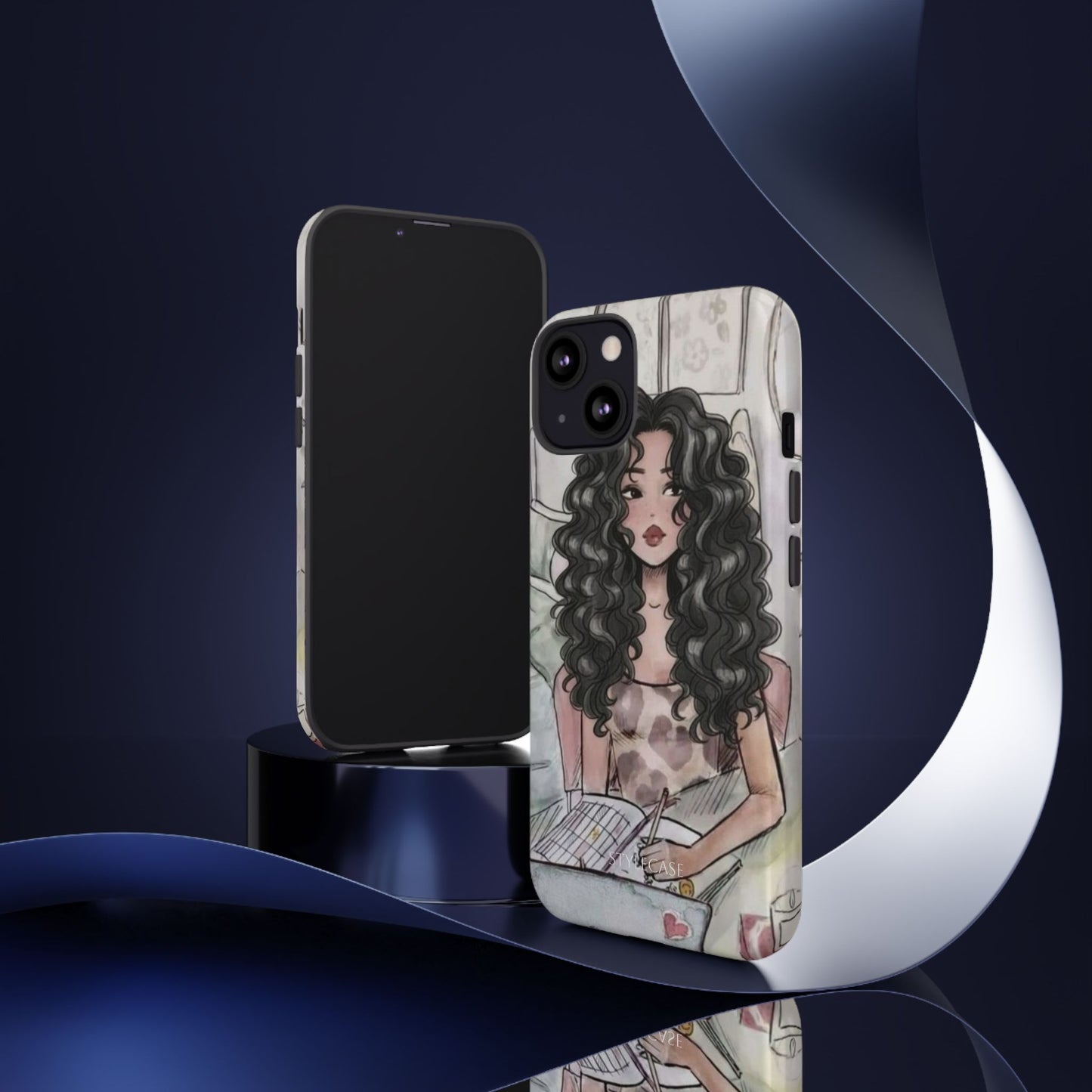 Curly Girl Cozy Phone Case — Samsung And Iphone Tough Case