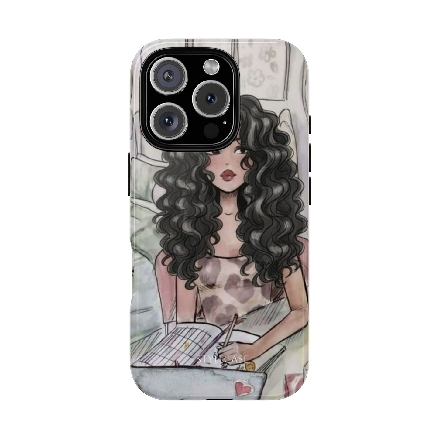 Curly Girl Cozy Phone Case — Samsung And Iphone Tough Case