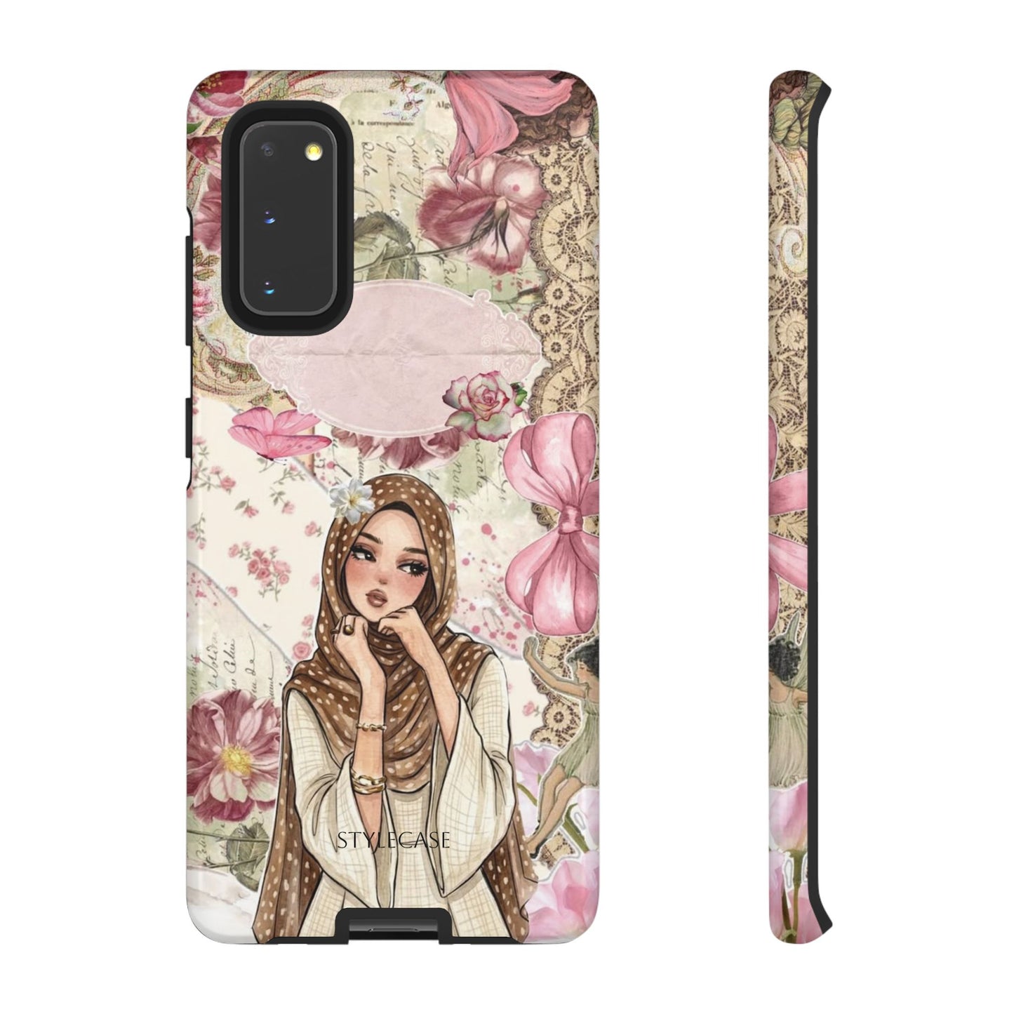 Hijab Girl Phone Case — Pink Vintage Samsung And Iphone Tough Case
