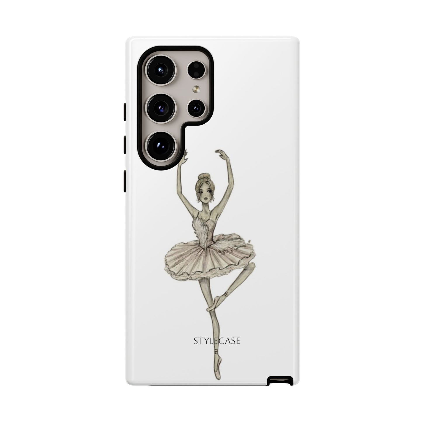 Ballerina Tough Phone Case – Elegant Vintage Dance