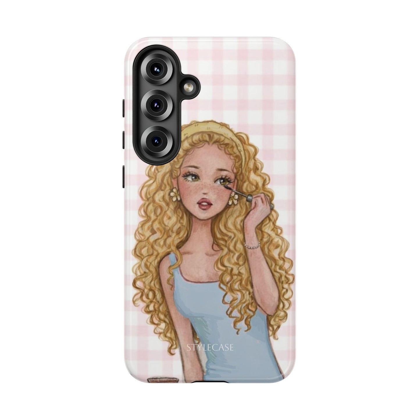 Cute Curly Girl Phone Case – Protective Samsung And Iphone Cover