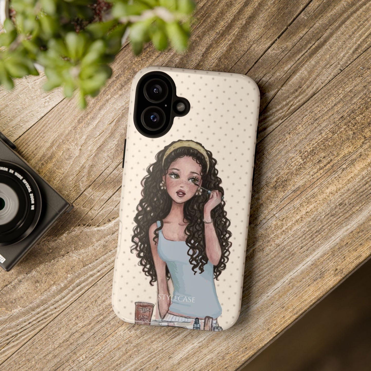 Cute Curly Girl Phone Case — Protective Samsung & Iphone Cover