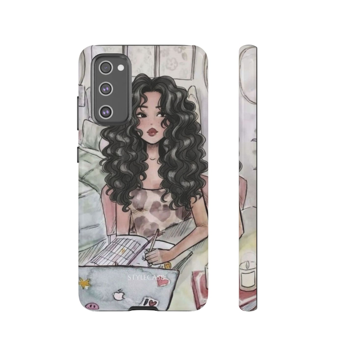Curly Girl Cozy Phone Case — Samsung And Iphone Tough Case
