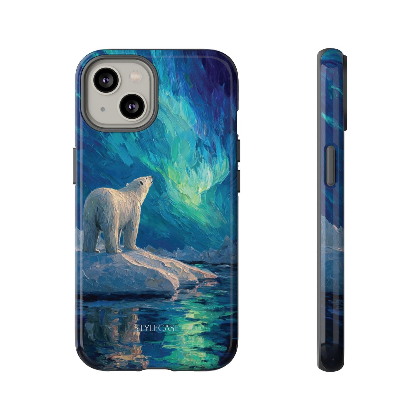 Aurora Night Phone Case — Polar Bear Protective iPhone And Samsung Cover