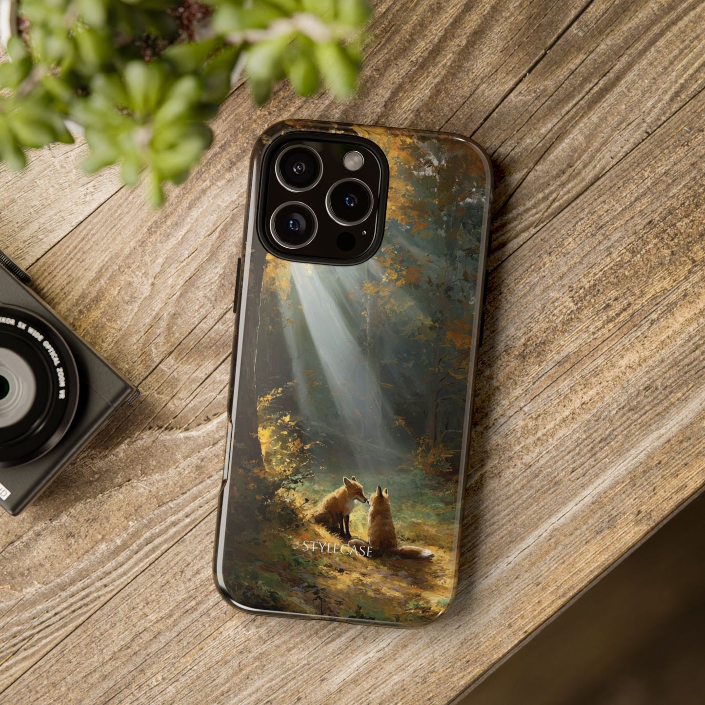 Foxes Sunbeam Forest Phone Case — Premium Protective Cover