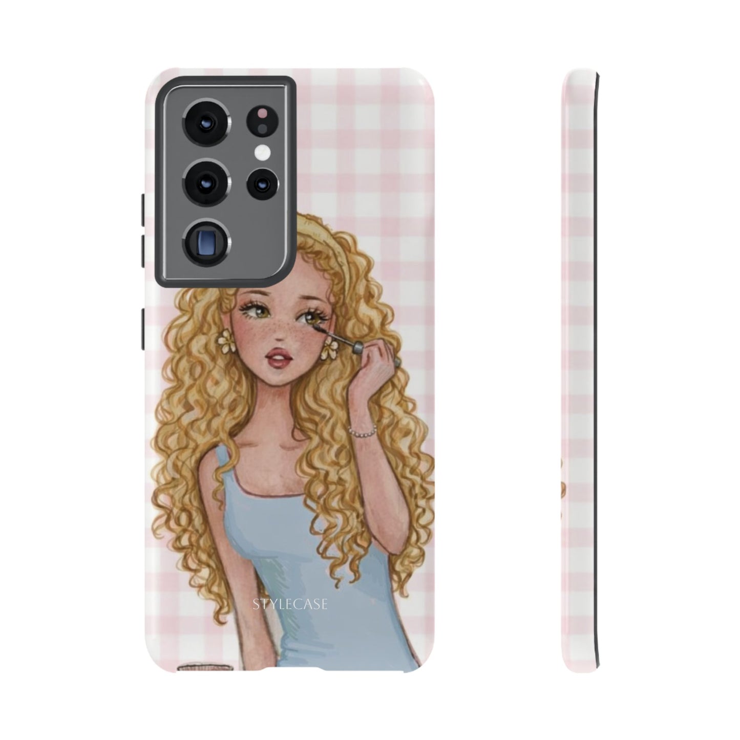 Cute Curly Girl Phone Case – Protective Samsung And Iphone Cover