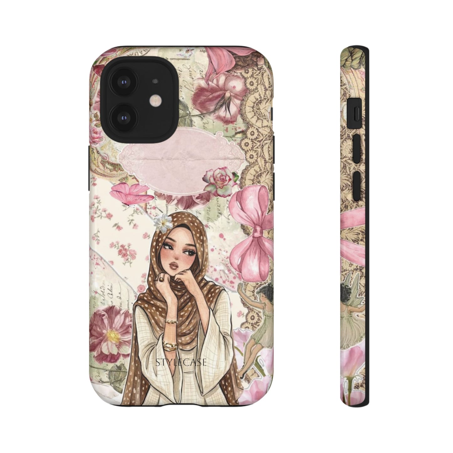 Hijab Girl Phone Case — Pink Vintage Samsung And Iphone Tough Case
