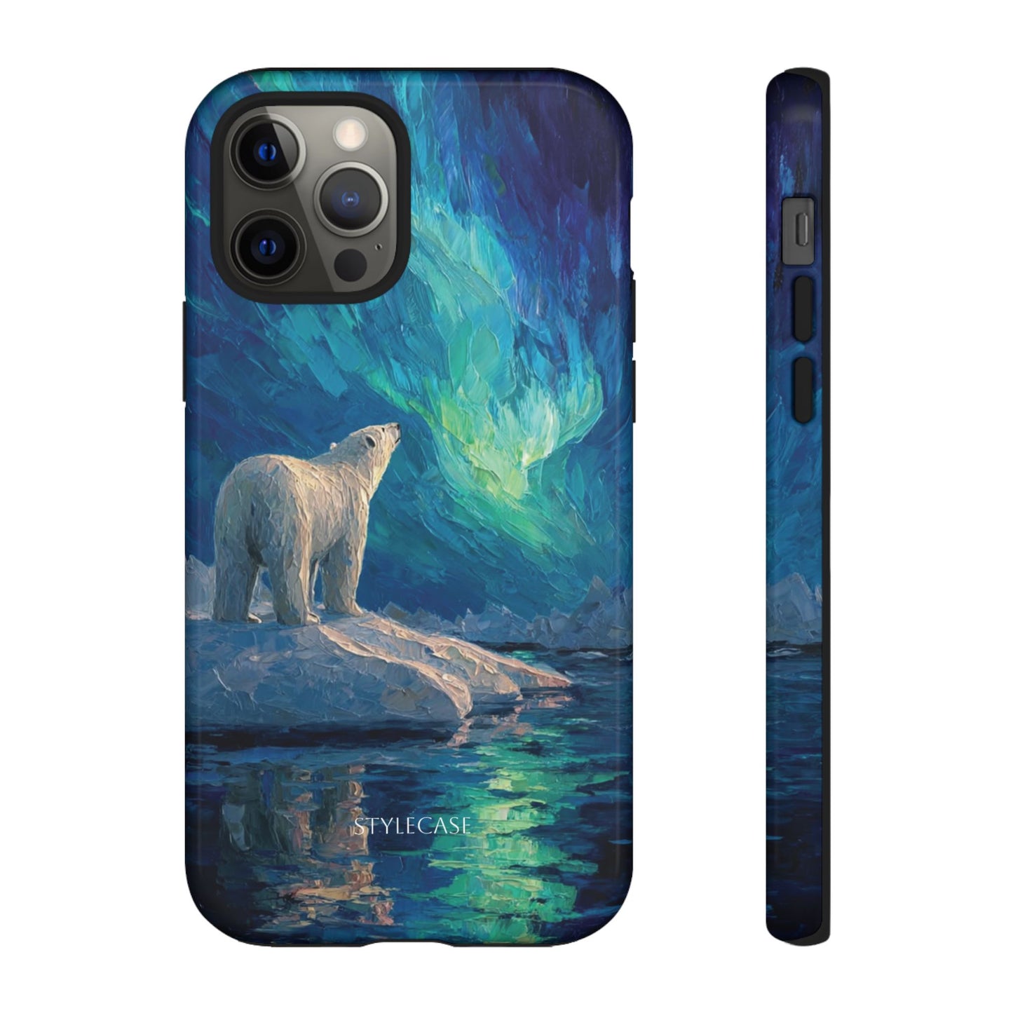 Aurora Night Phone Case — Polar Bear Protective iPhone And Samsung Cover