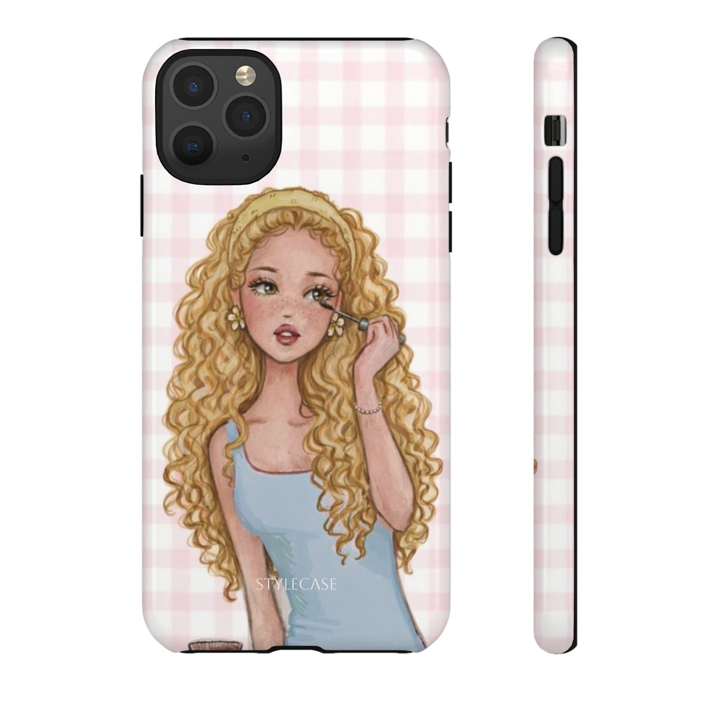 Cute Curly Girl Phone Case – Protective Samsung And Iphone Cover