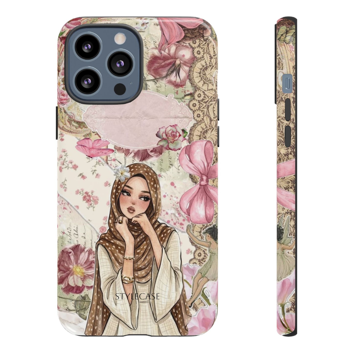Hijab Girl Phone Case — Pink Vintage Samsung And Iphone Tough Case