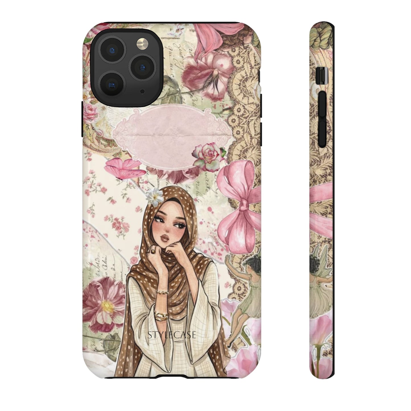 Hijab Girl Phone Case — Pink Vintage Samsung And Iphone Tough Case