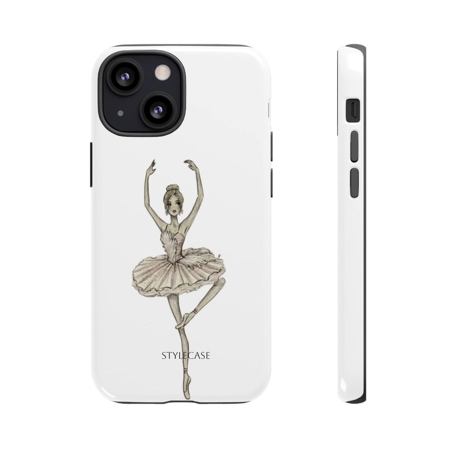 Ballerina Tough Phone Case – Elegant Vintage Dance