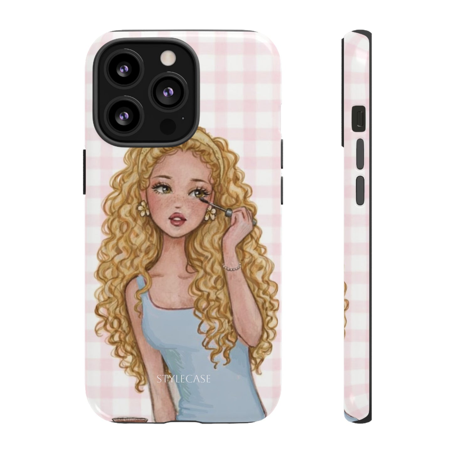 Cute Curly Girl Phone Case – Protective Samsung And Iphone Cover