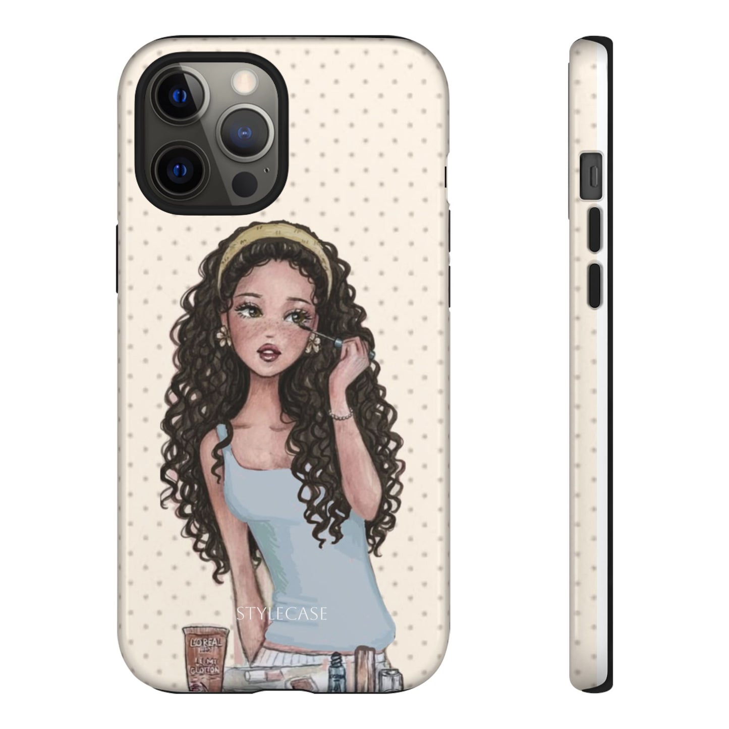 Cute Curly Girl Phone Case — Protective Samsung & Iphone Cover
