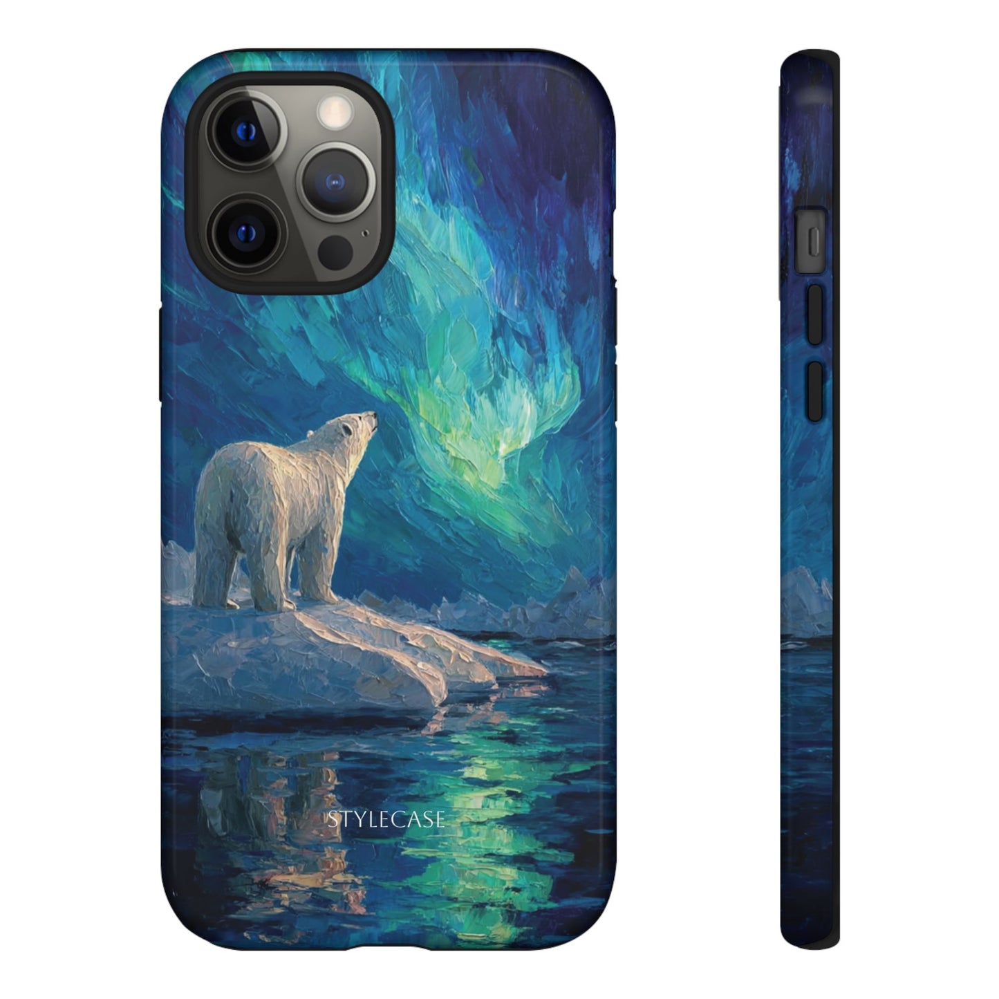 Aurora Night Phone Case — Polar Bear Protective iPhone And Samsung Cover