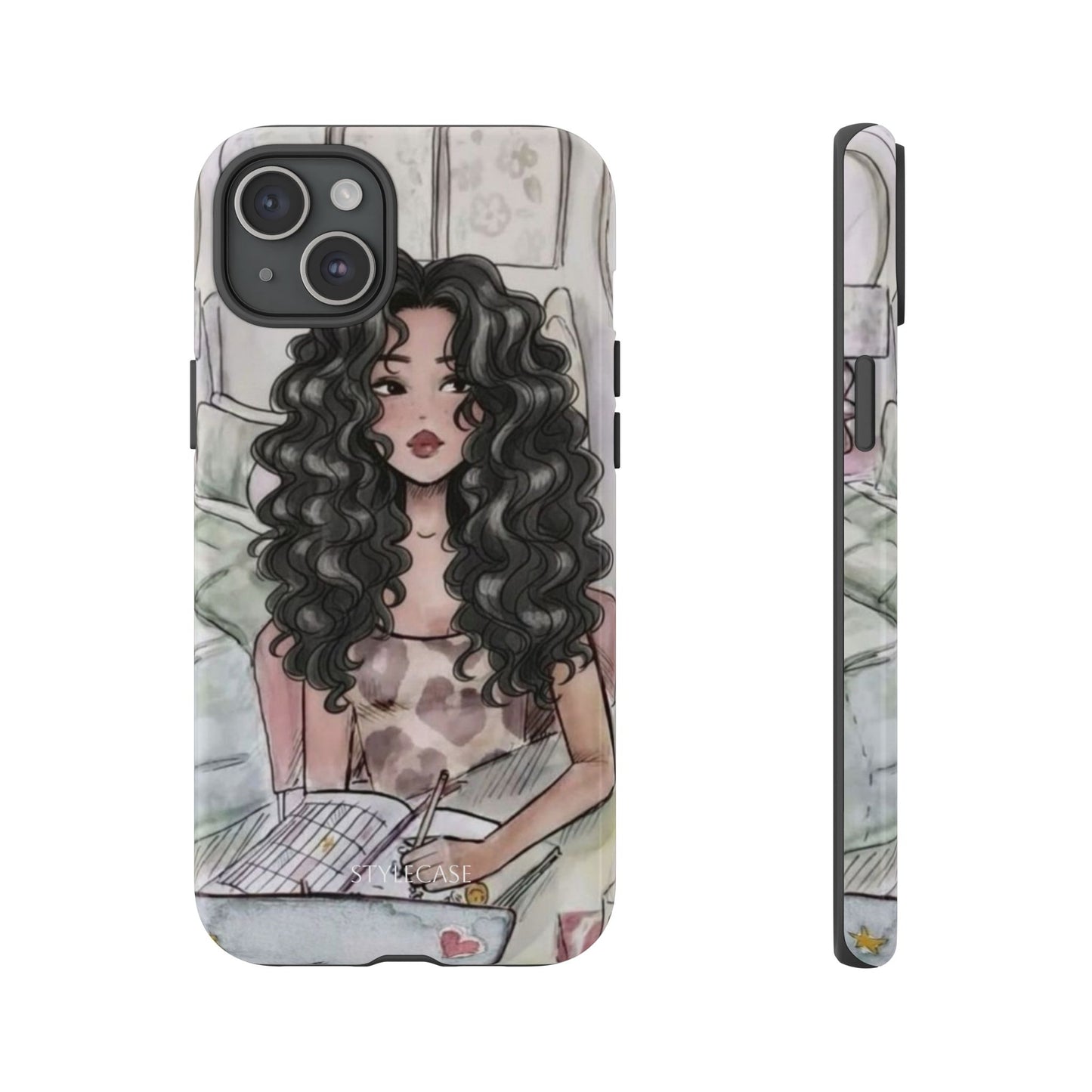 Curly Girl Cozy Phone Case — Samsung And Iphone Tough Case