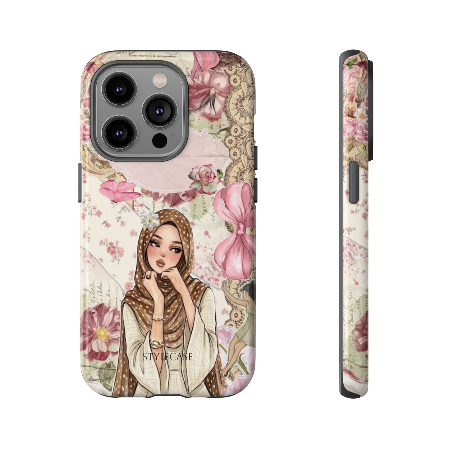 Hijab Girl Phone Case — Pink Vintage Samsung And Iphone Tough Case