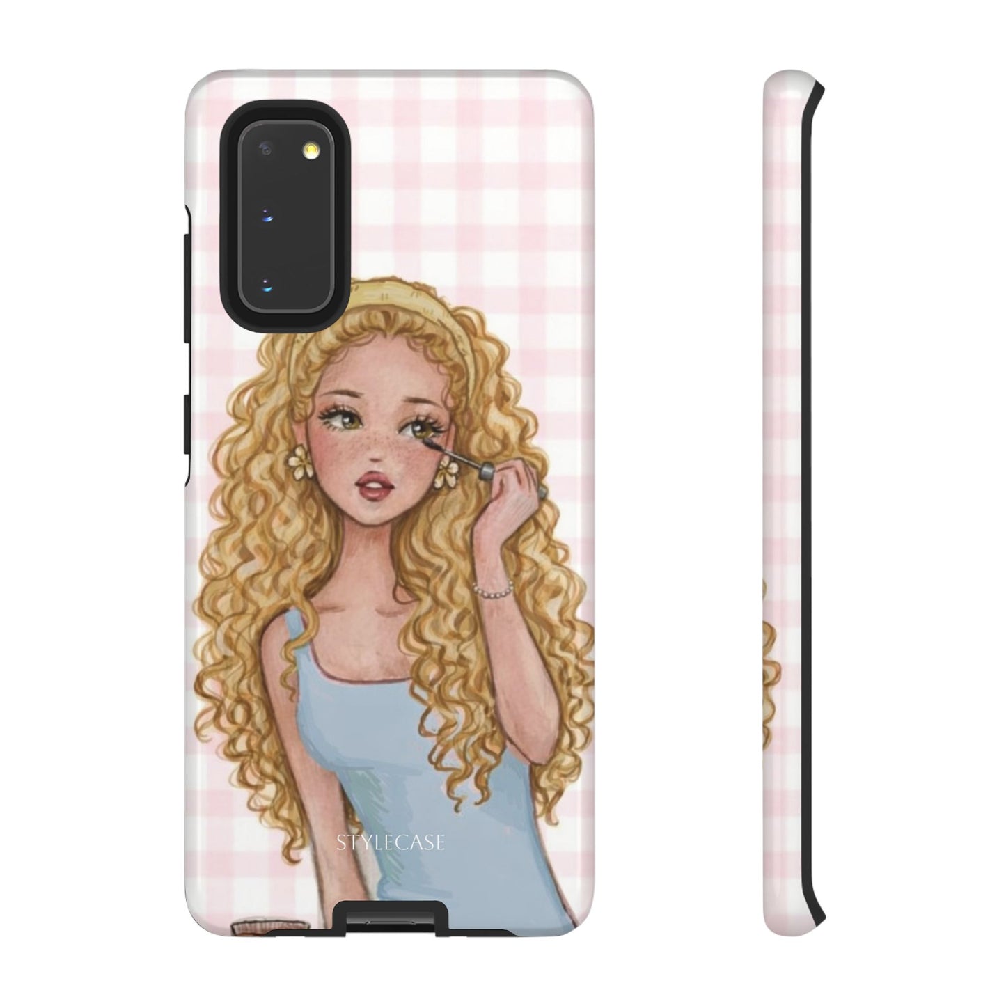 Cute Curly Girl Phone Case – Protective Samsung And Iphone Cover