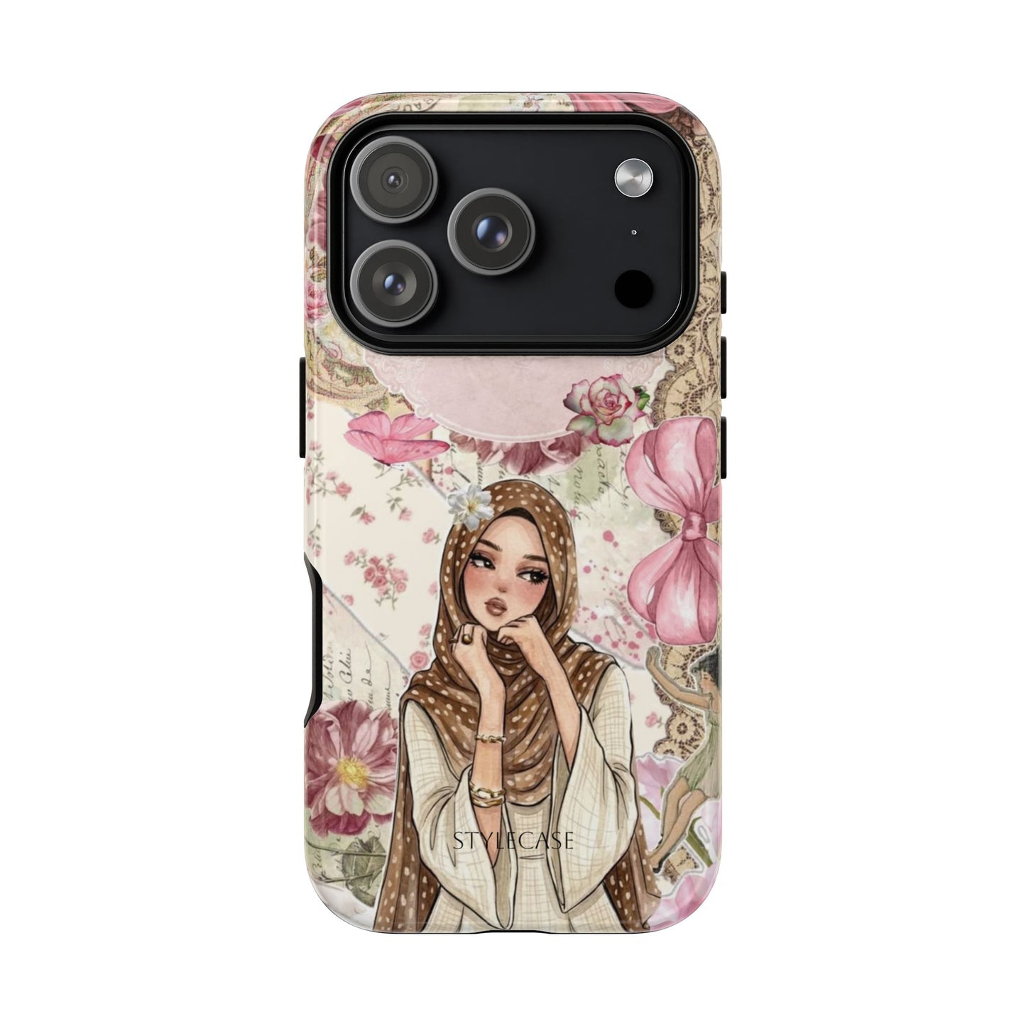 Hijab Girl Phone Case — Pink Vintage Samsung And Iphone Tough Case