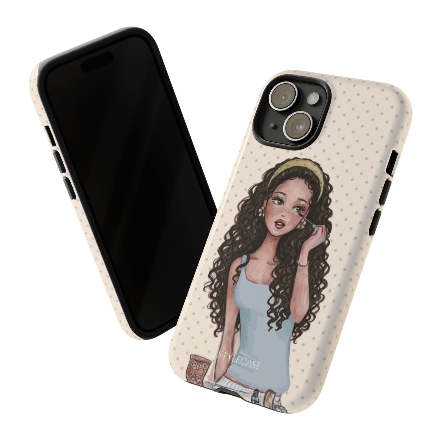 Cute Curly Girl Phone Case — Protective Samsung & Iphone Cover