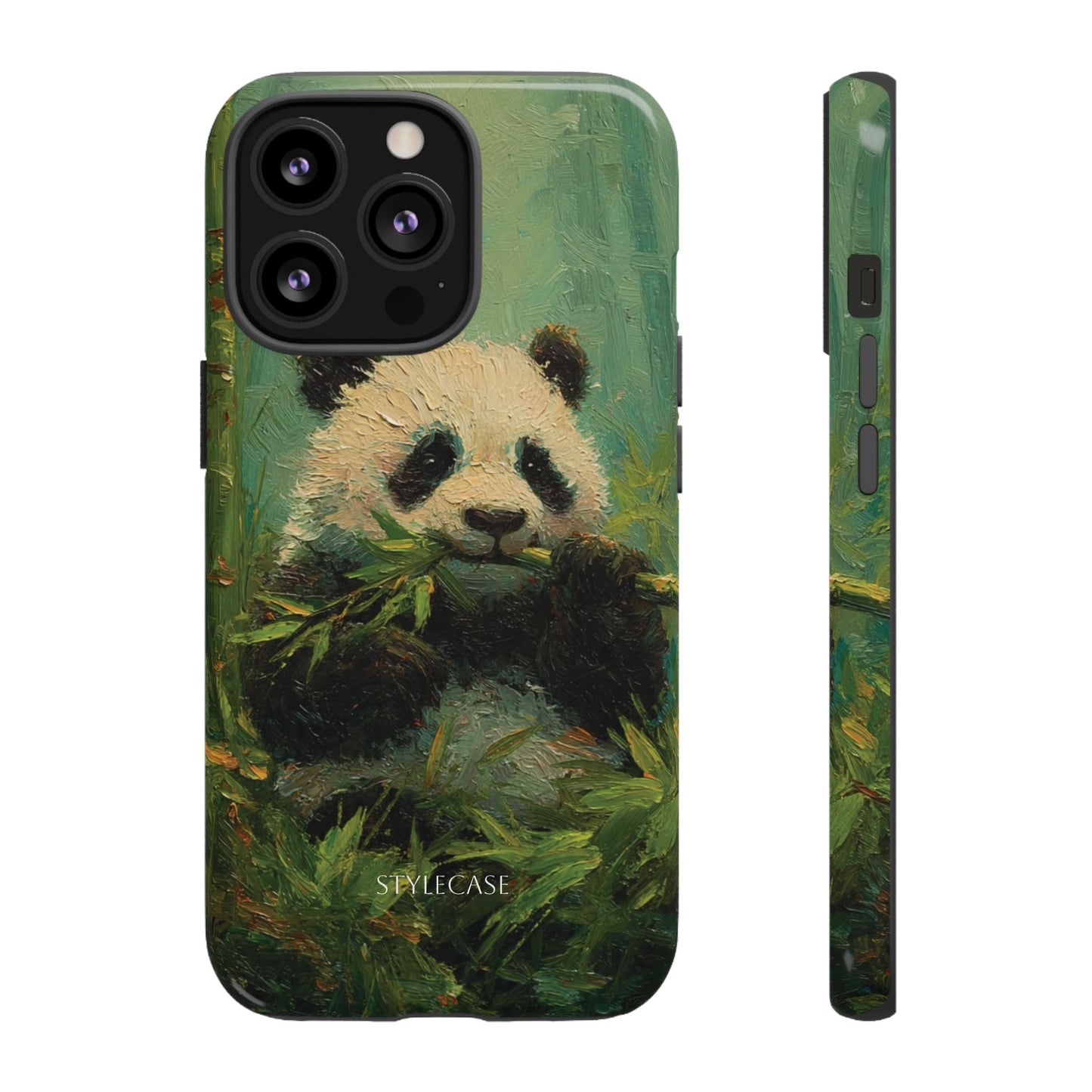 Panda Bamboo Phone Case – Cute Vintage-Style Protective Phone Cover