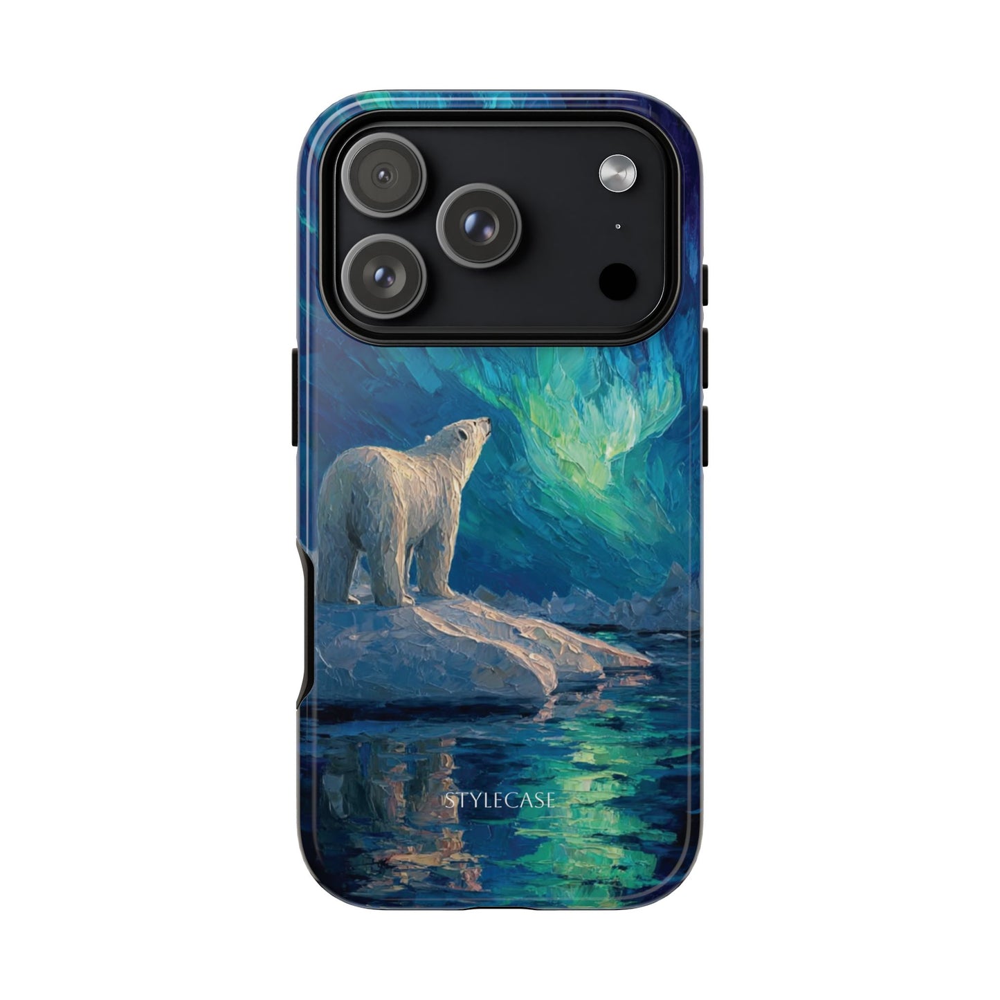 Aurora Night Phone Case — Polar Bear Protective iPhone And Samsung Cover