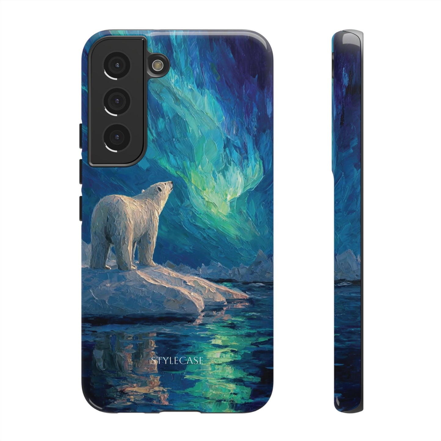 Aurora Night Phone Case — Polar Bear Protective iPhone And Samsung Cover
