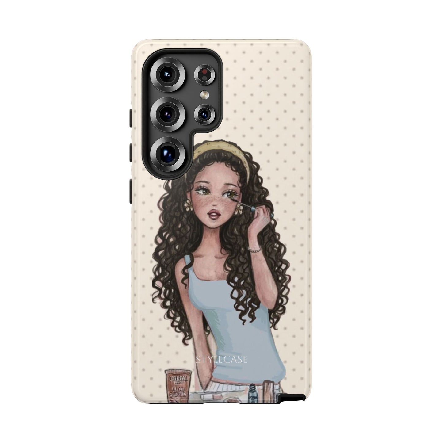 Cute Curly Girl Phone Case — Protective Samsung & Iphone Cover