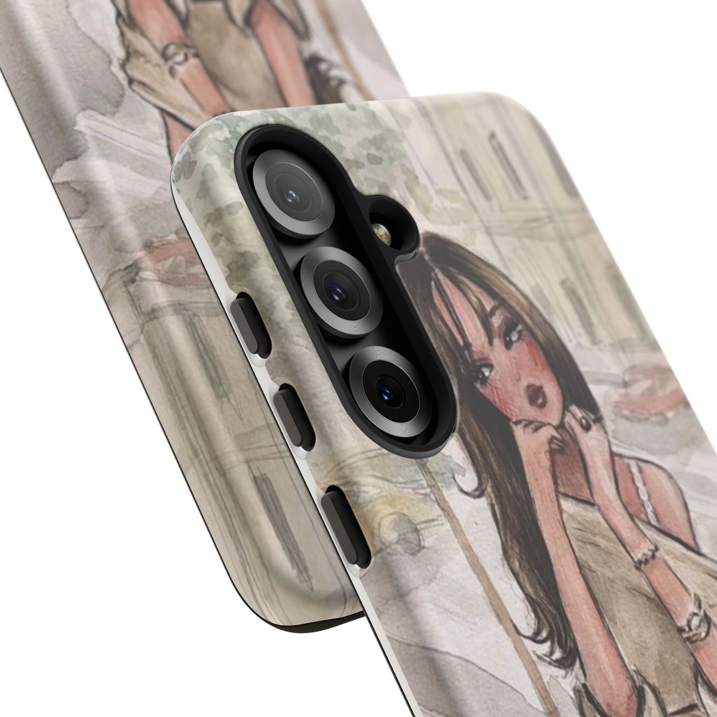 Chic Girl Café Phone Case — Cute Samsung & Iphone Cover