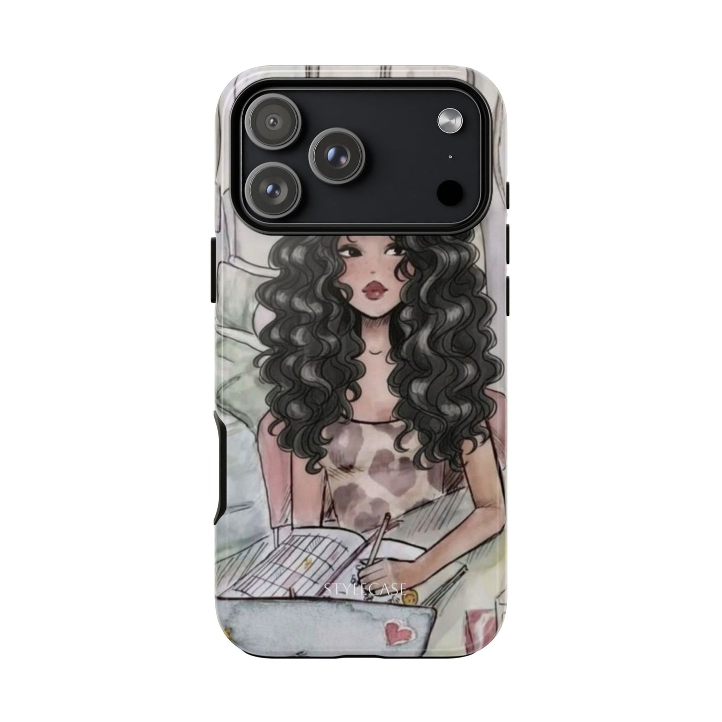 Curly Girl Cozy Phone Case — Samsung And Iphone Tough Case