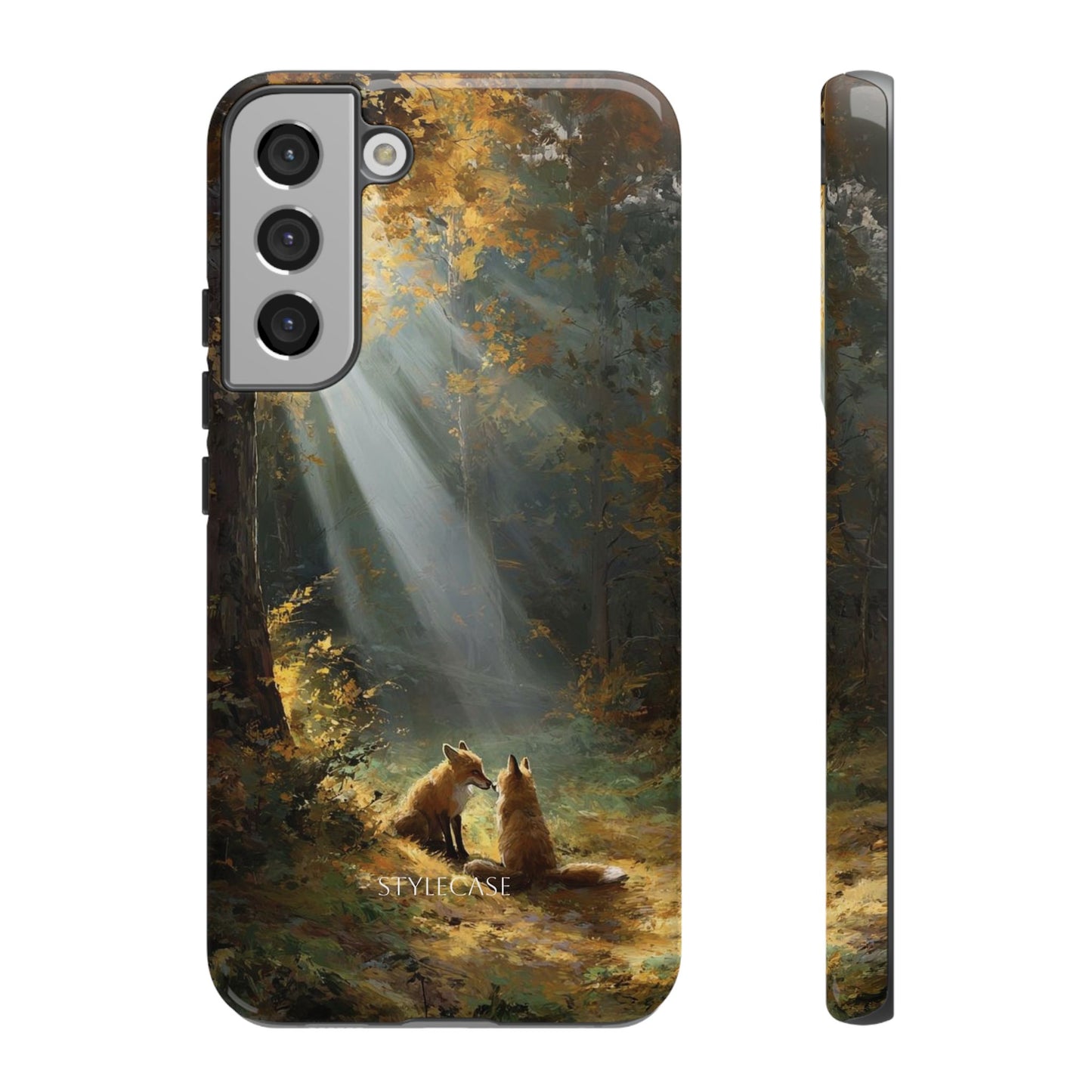 Foxes Sunbeam Forest Phone Case — Premium Protective Cover