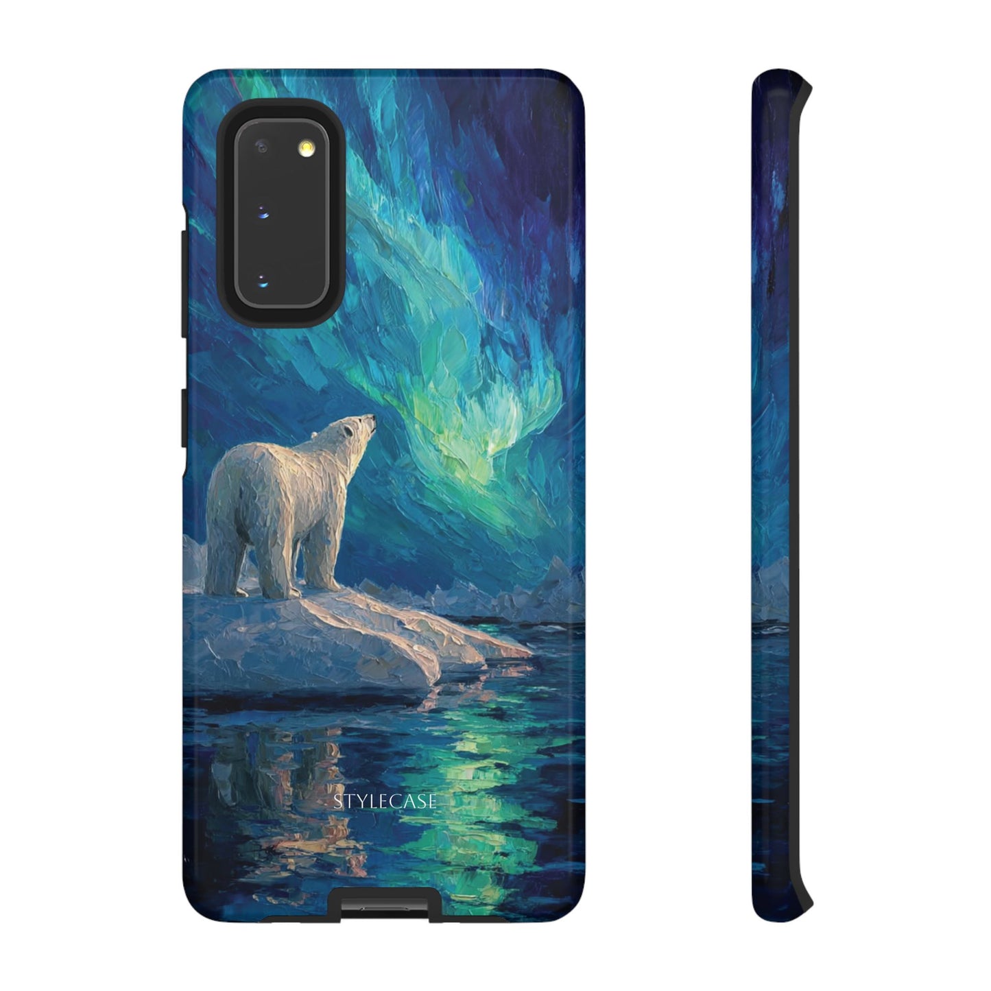 Aurora Night Phone Case — Polar Bear Protective iPhone And Samsung Cover
