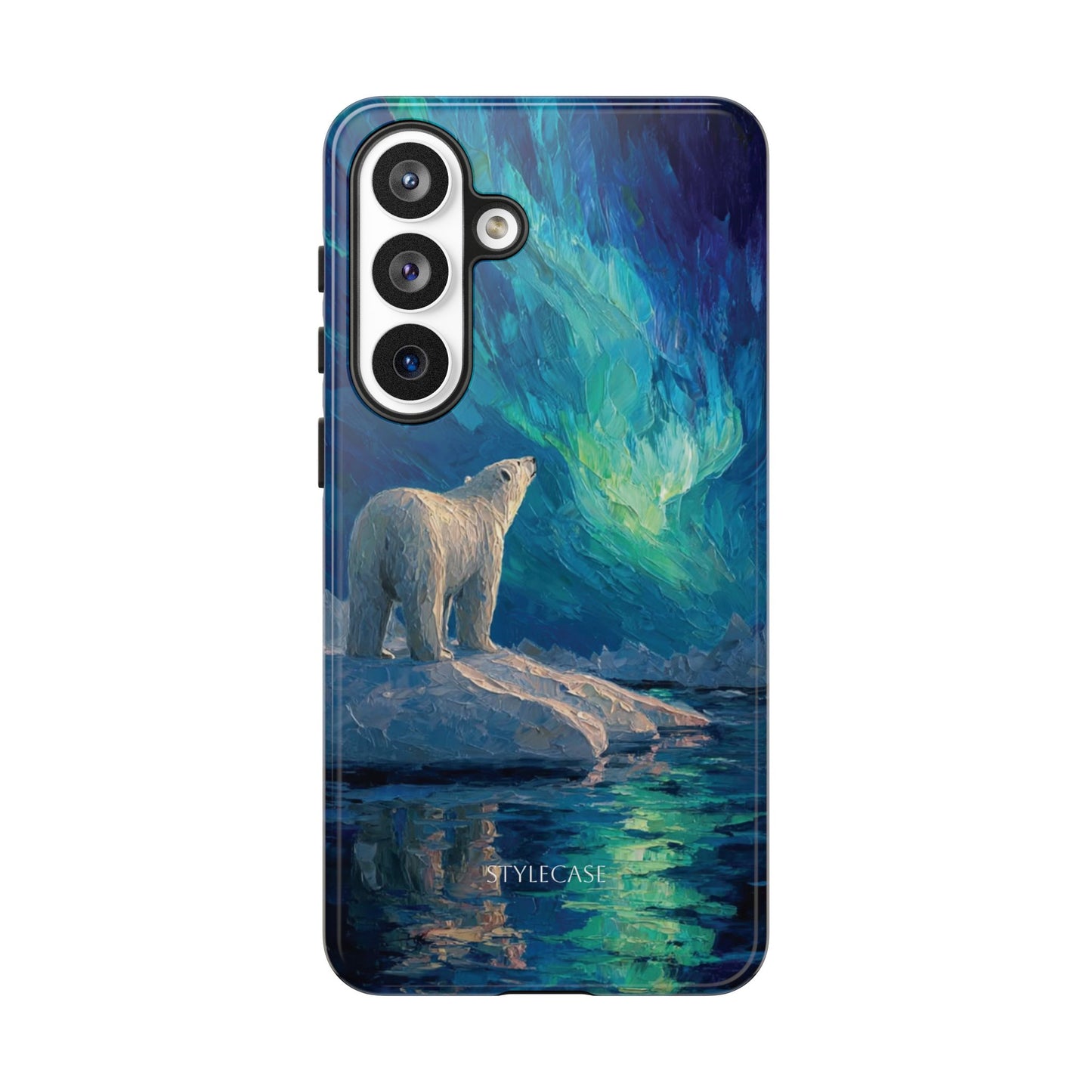 Aurora Night Phone Case — Polar Bear Protective iPhone And Samsung Cover