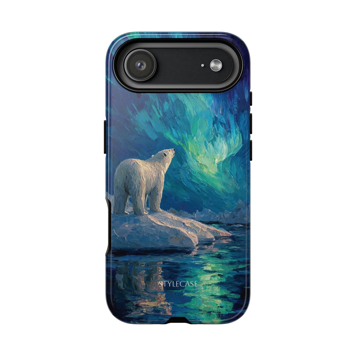 Aurora Night Phone Case — Polar Bear Protective iPhone And Samsung Cover