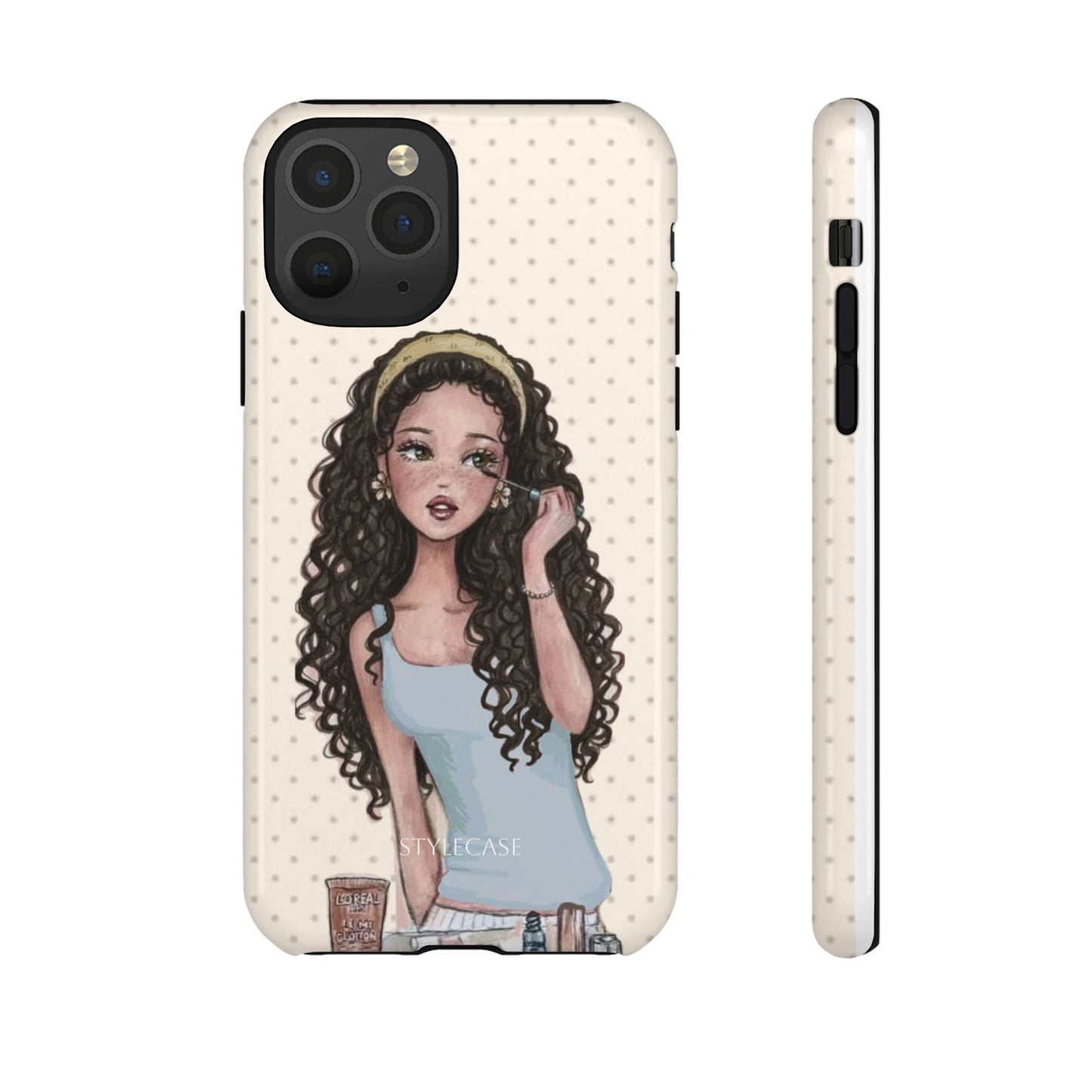 Cute Curly Girl Phone Case — Protective Samsung & Iphone Cover