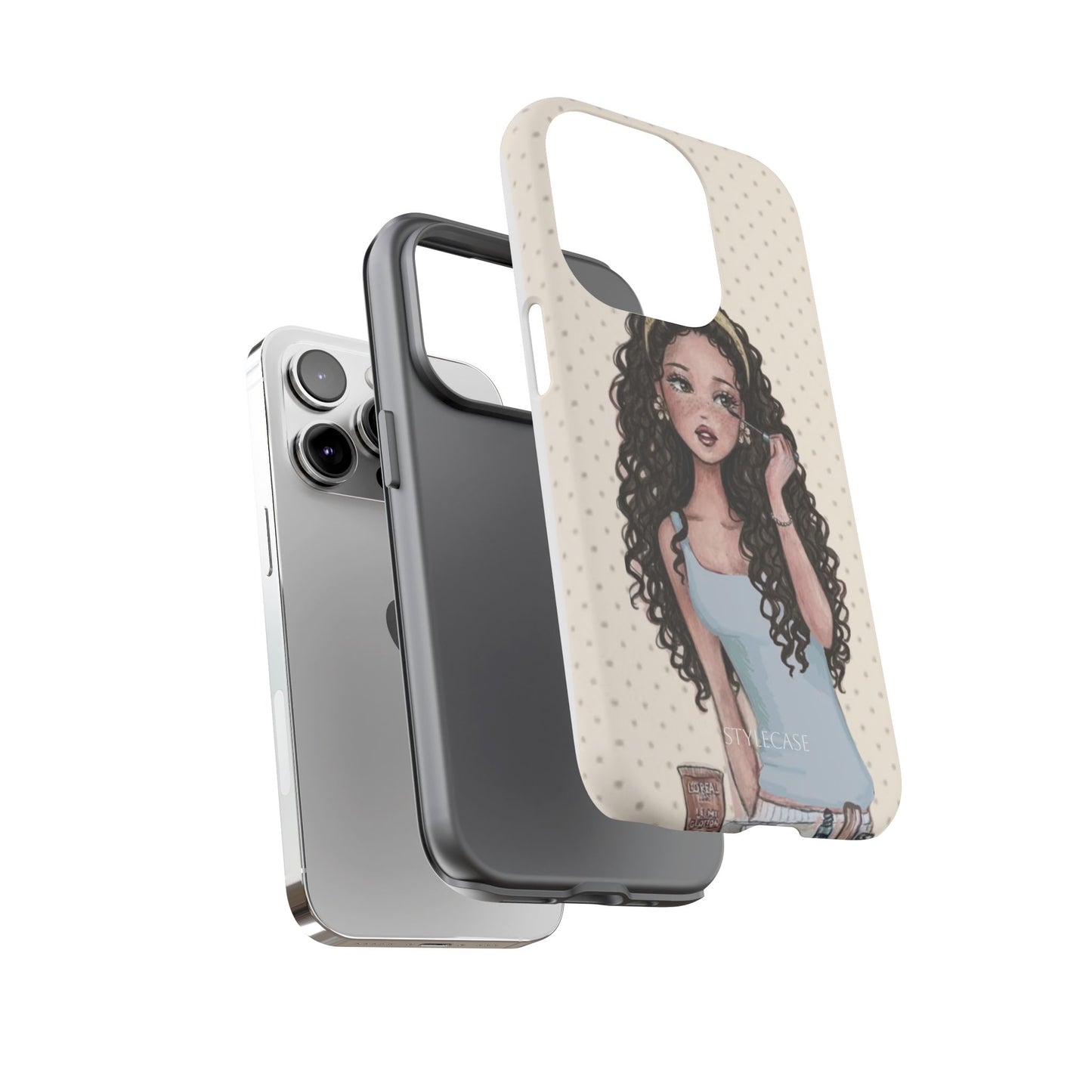 Cute Curly Girl Phone Case — Protective Samsung & Iphone Cover