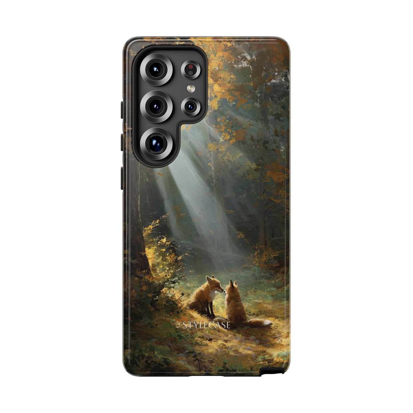 Foxes Sunbeam Forest Phone Case — Premium Protective Cover