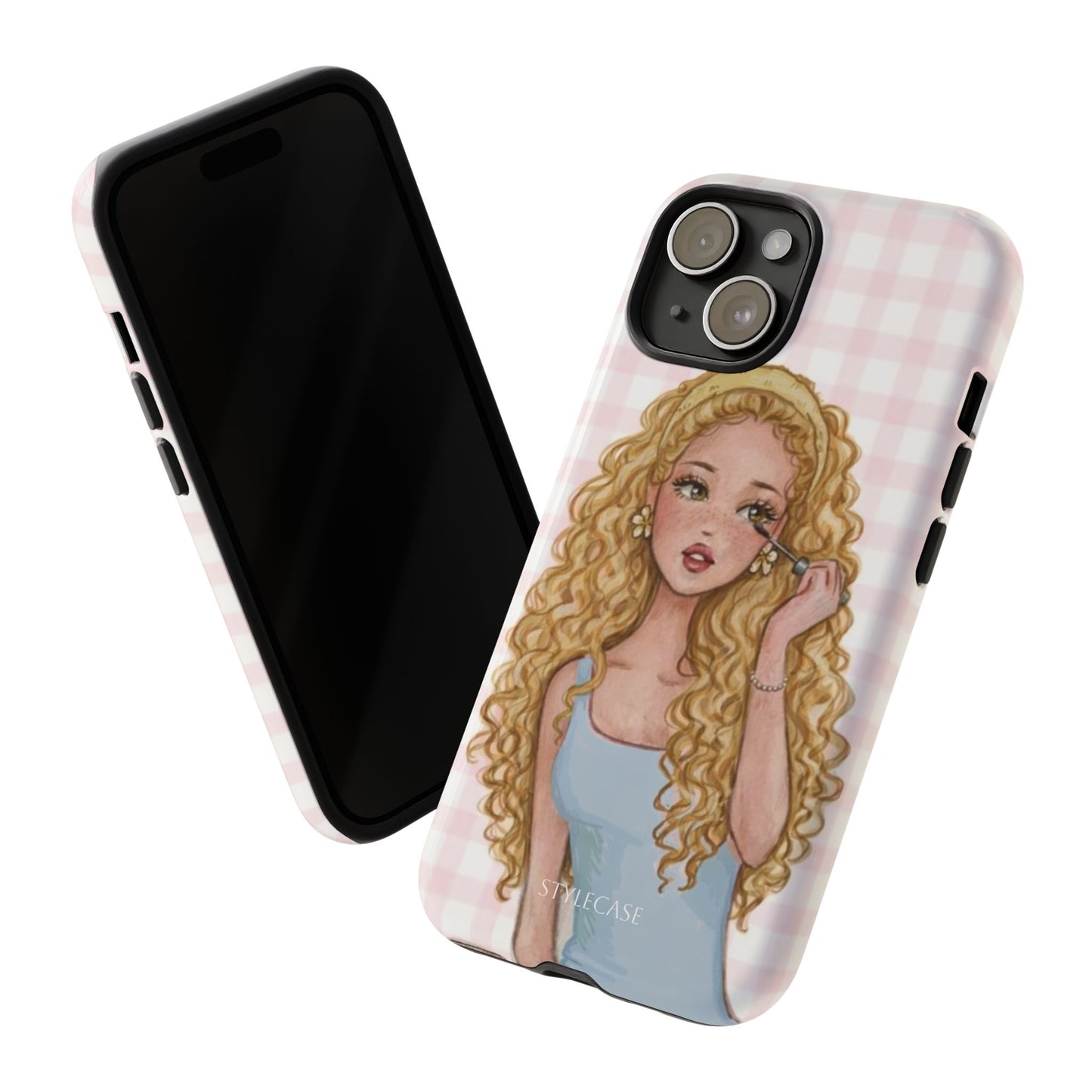 Cute Curly Girl Phone Case – Protective Samsung And Iphone Cover
