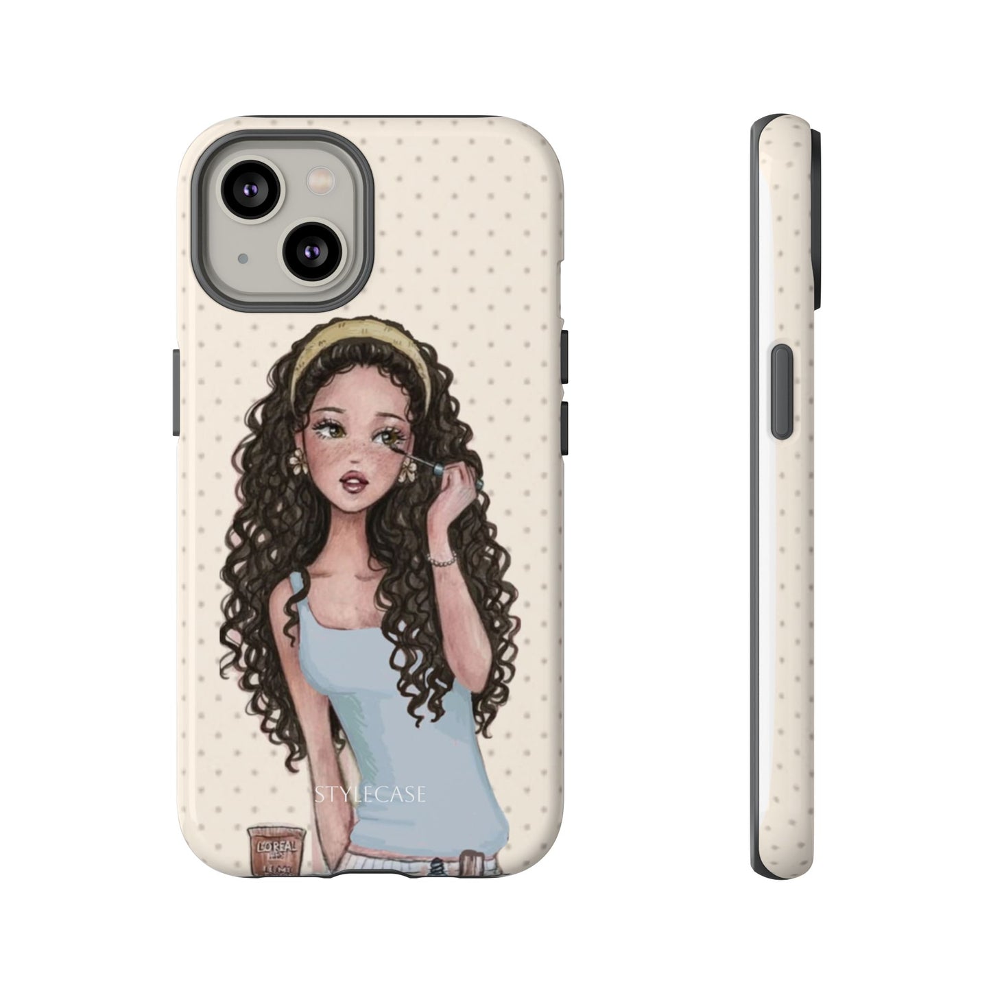 Cute Curly Girl Phone Case — Protective Samsung & Iphone Cover