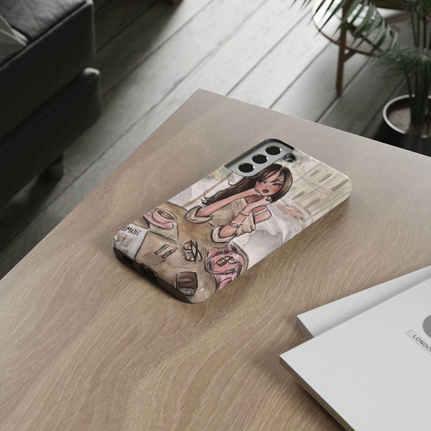 Chic Girl Café Phone Case — Cute Samsung & Iphone Cover