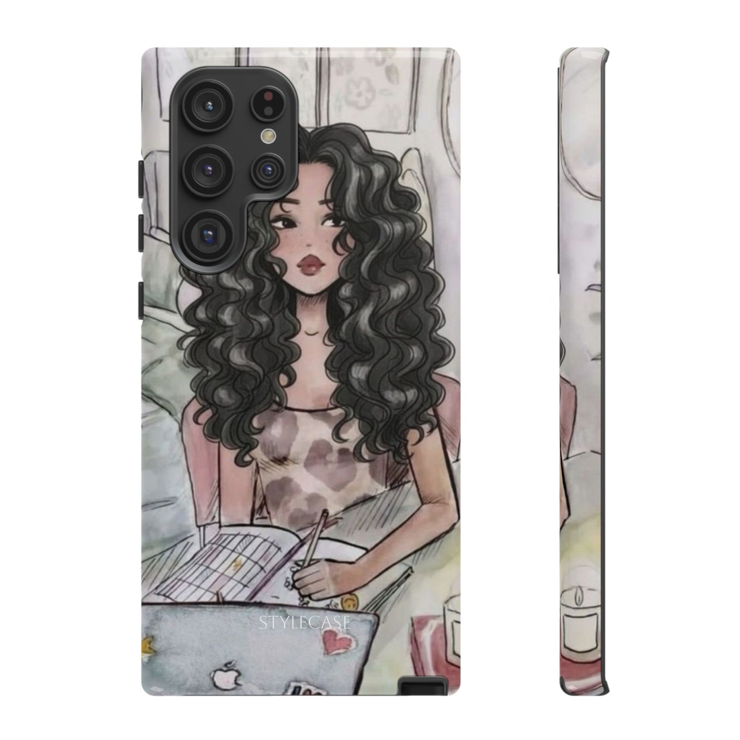 Curly Girl Cozy Phone Case — Samsung And Iphone Tough Case