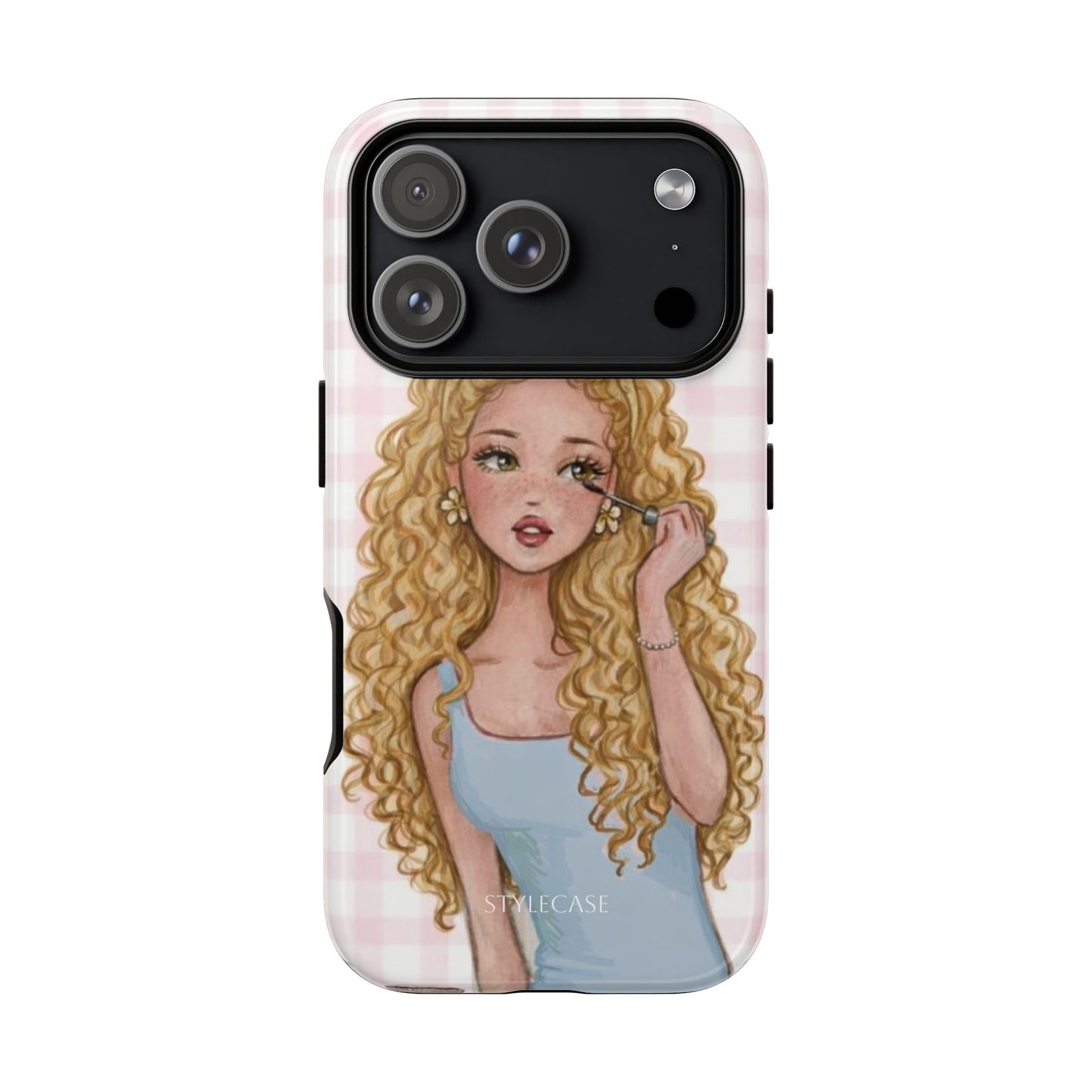 Cute Curly Girl Phone Case – Protective Samsung And Iphone Cover