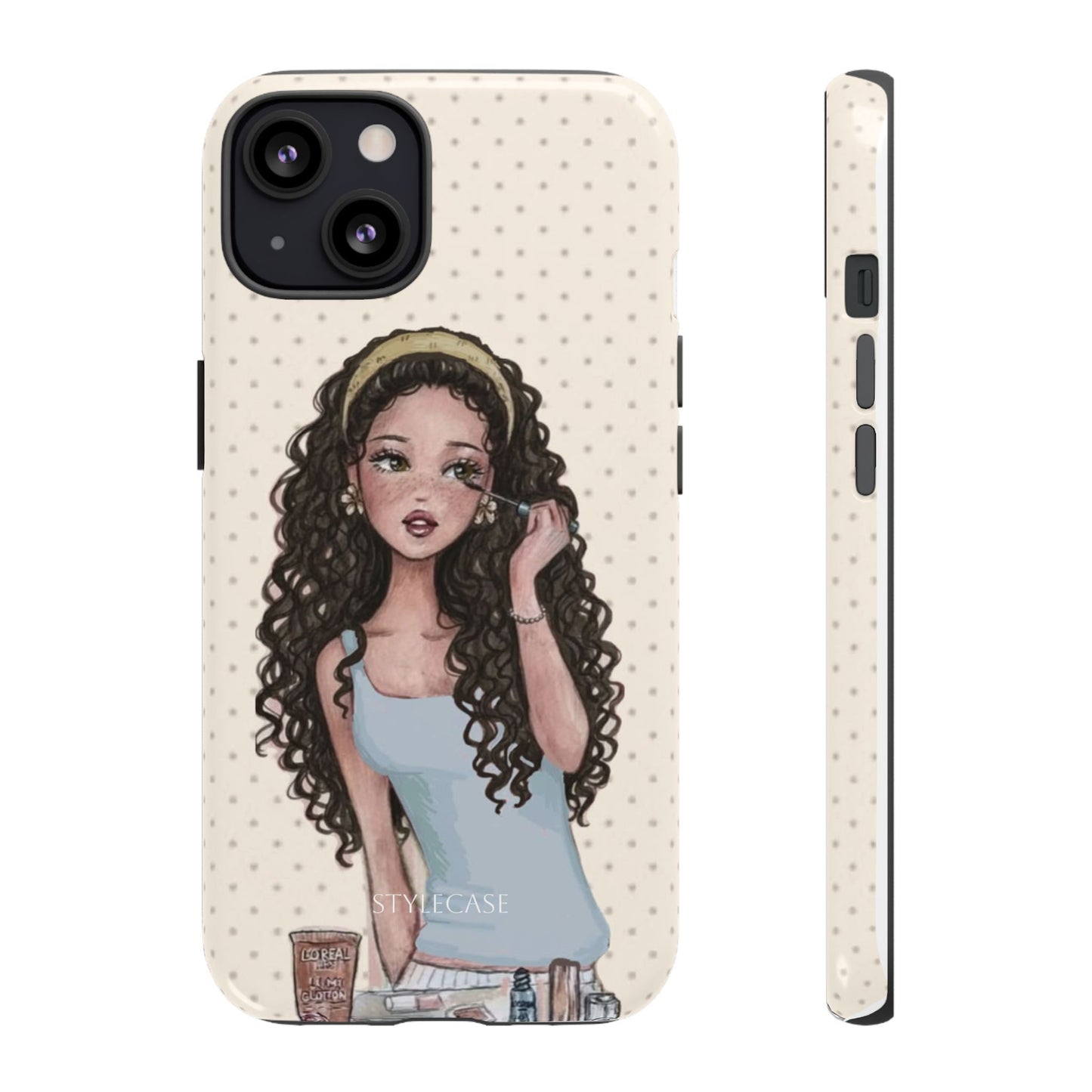 Cute Curly Girl Phone Case — Protective Samsung & Iphone Cover