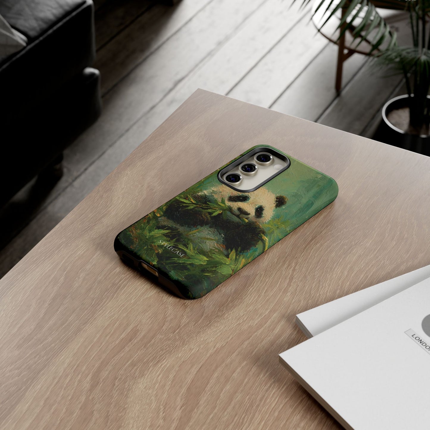 Panda Bamboo Phone Case – Cute Vintage-Style Protective Phone Cover