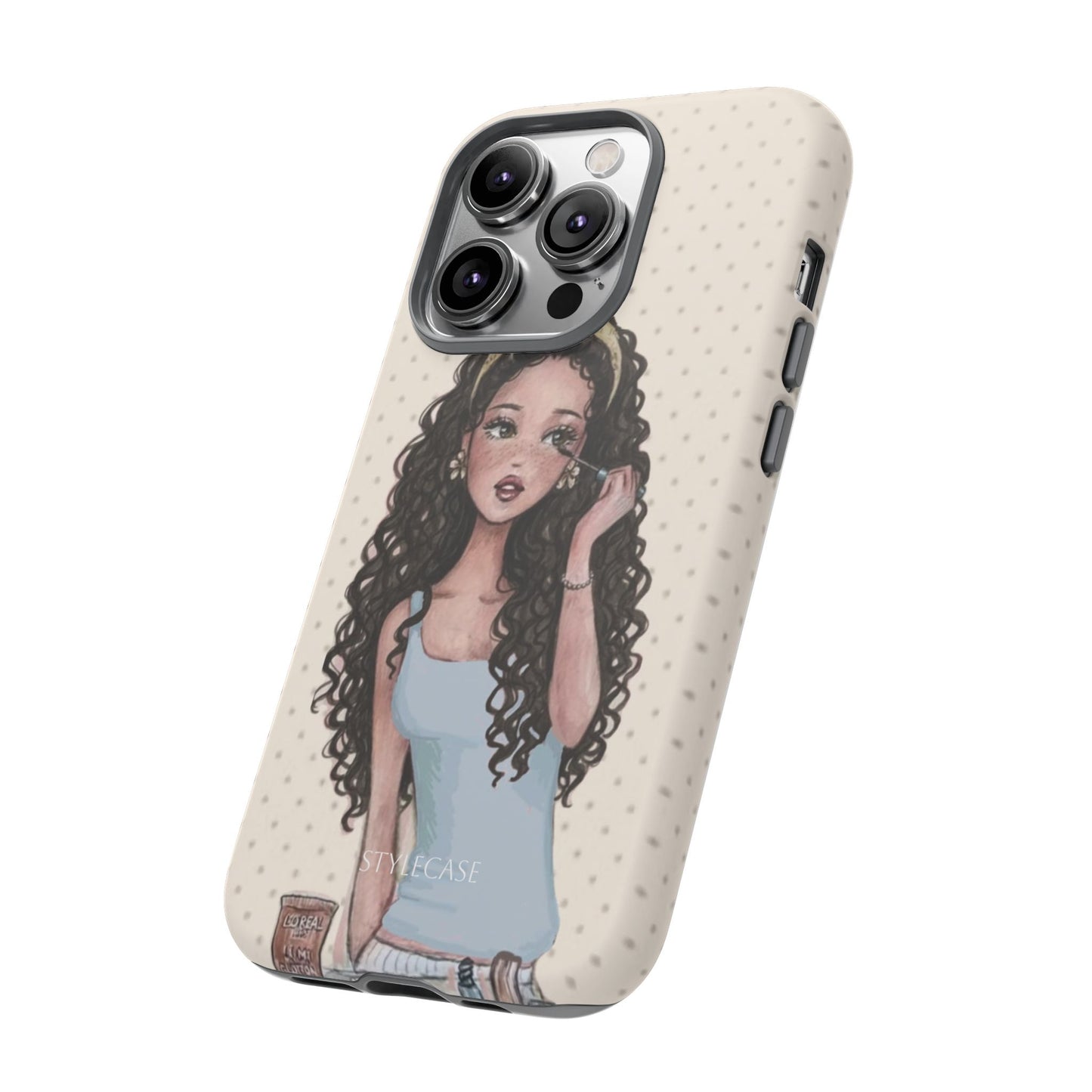Cute Curly Girl Phone Case — Protective Samsung & Iphone Cover