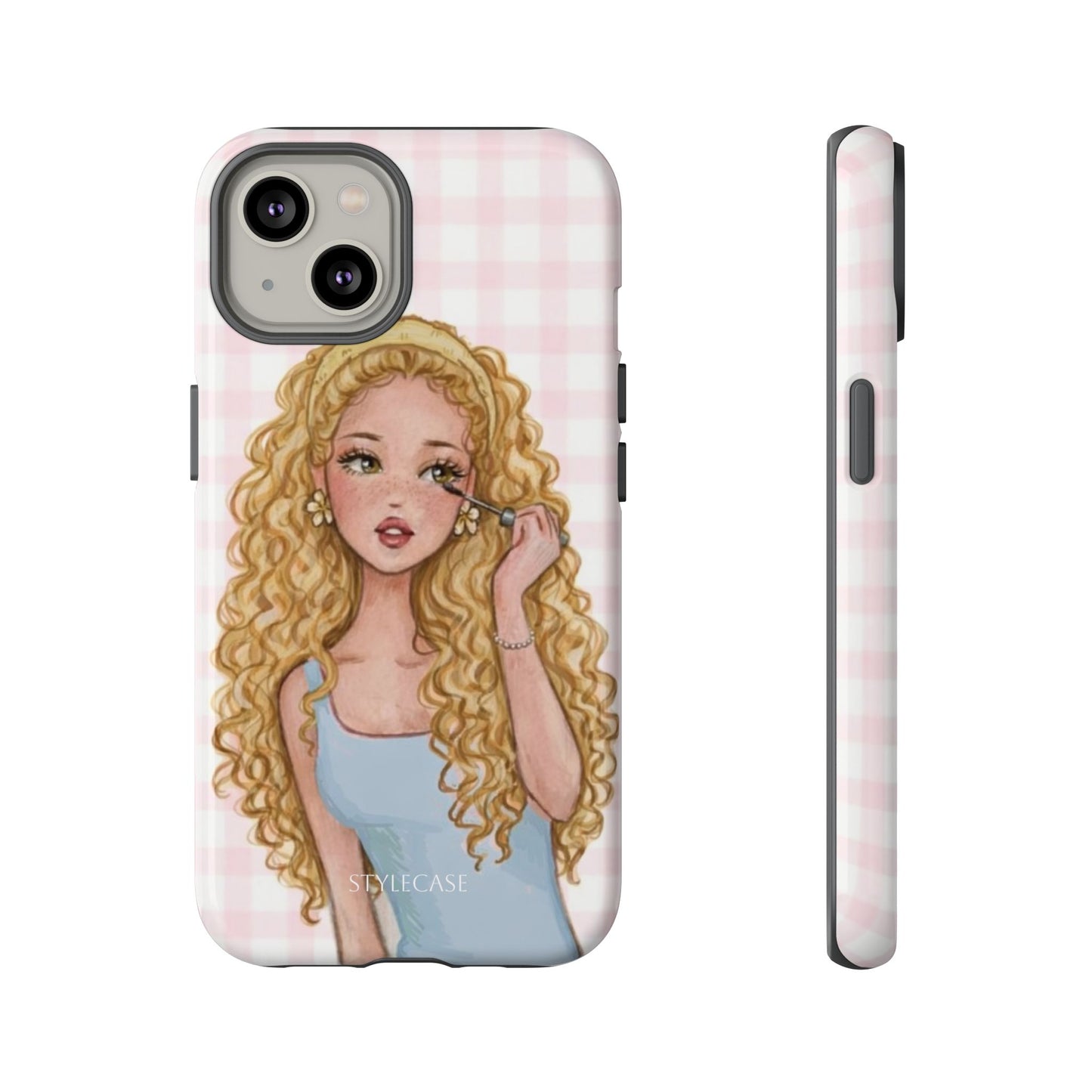 Cute Curly Girl Phone Case – Protective Samsung And Iphone Cover