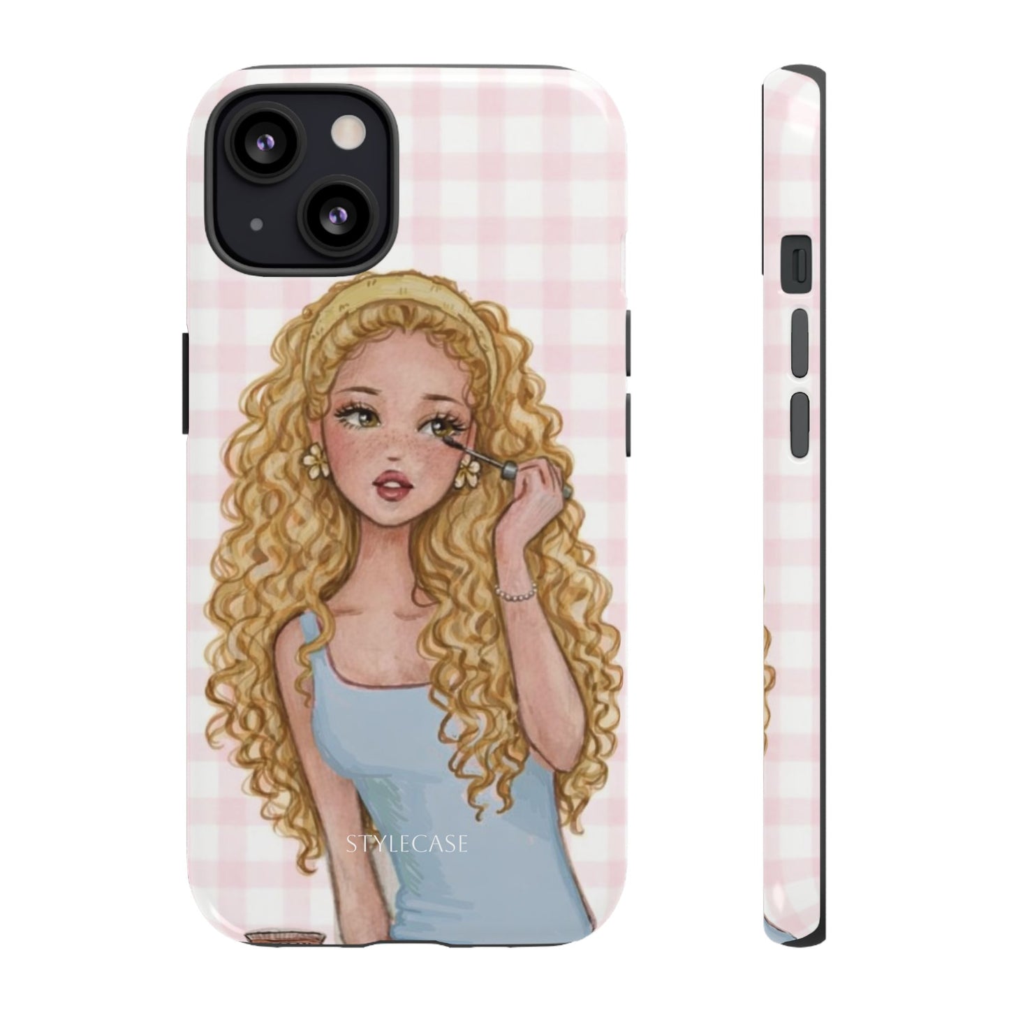 Cute Curly Girl Phone Case – Protective Samsung And Iphone Cover