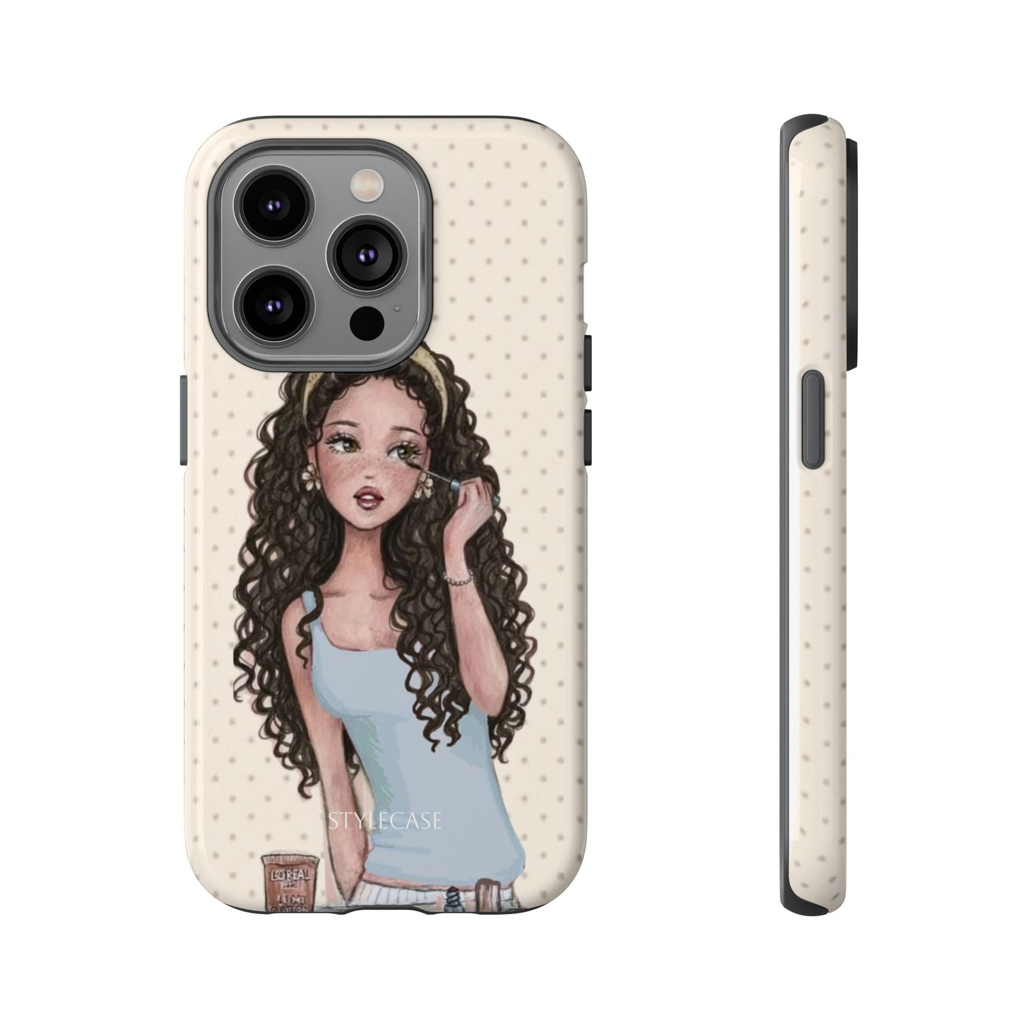 Cute Curly Girl Phone Case — Protective Samsung & Iphone Cover