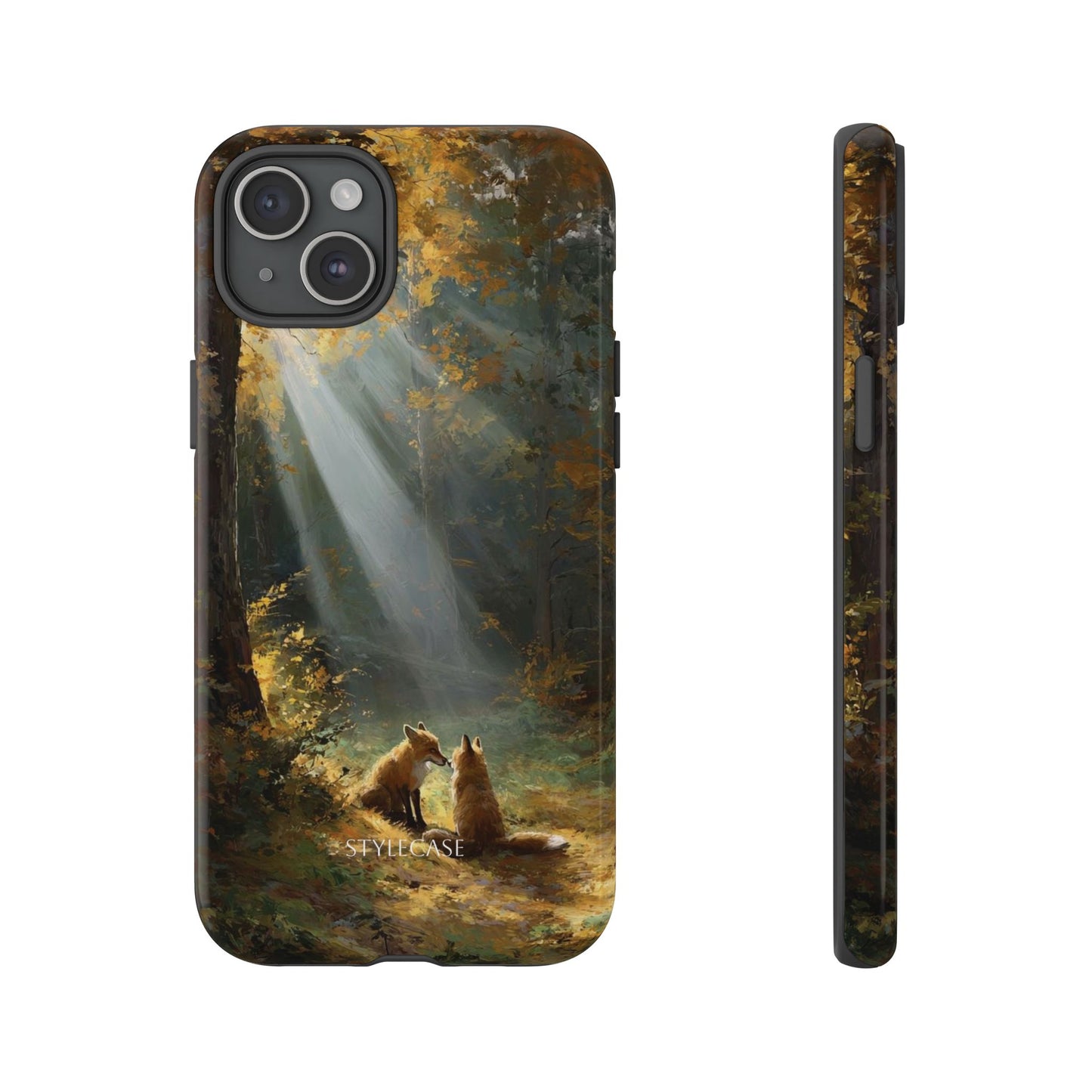 Foxes Sunbeam Forest Phone Case — Premium Protective Cover