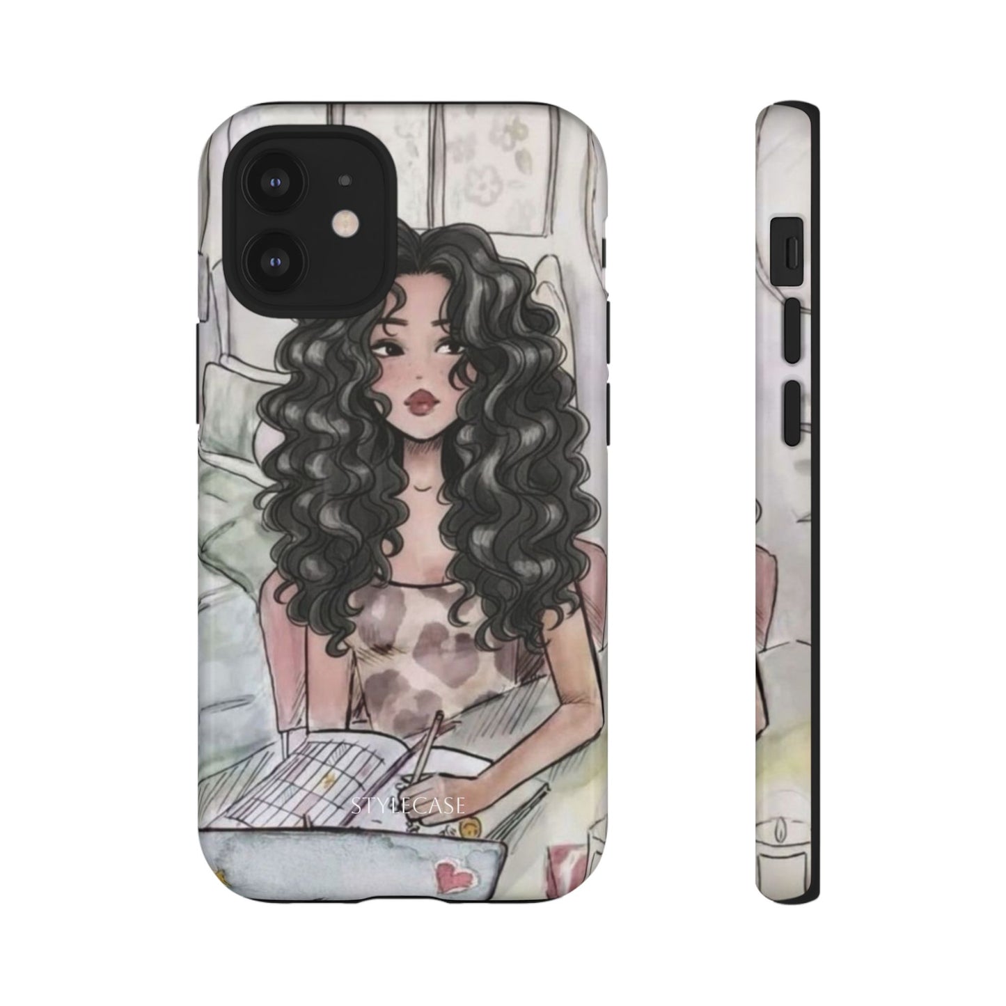 Curly Girl Cozy Phone Case — Samsung And Iphone Tough Case